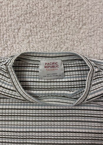 Pull&Bear Çizgili Crop - Görsel 3