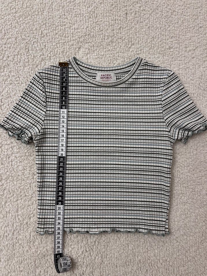 Pull&Bear Çizgili Crop - Görsel 4