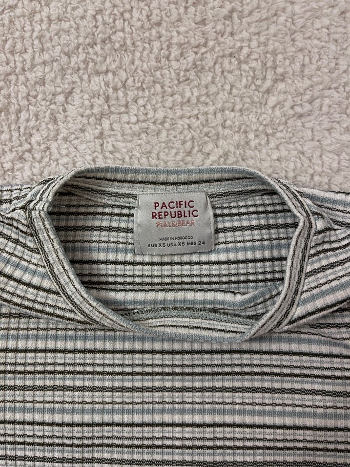 Pull&Bear Çizgili Crop - Görsel 3