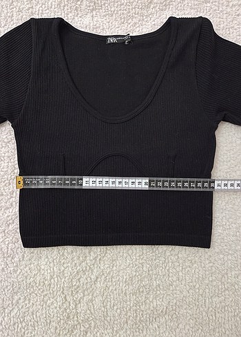 Zara Siyah Kadın Crop - Görsel 5