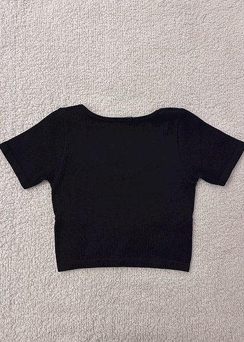 Zara Siyah Kadın Crop - Görsel 2