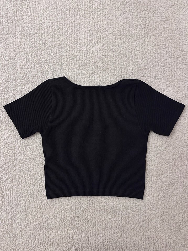 Zara Siyah Kadın Crop - Görsel 2