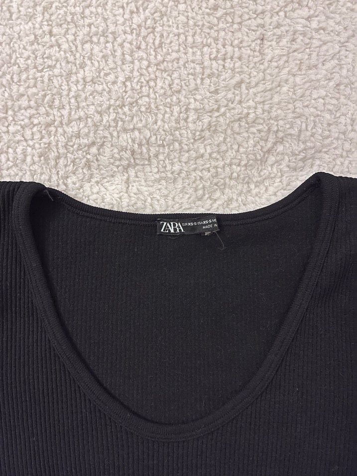 Zara Siyah Kadın Crop - Görsel 3