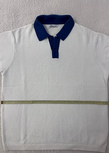 Zara Erkek Beyaz Polo Tişört - Görsel 5