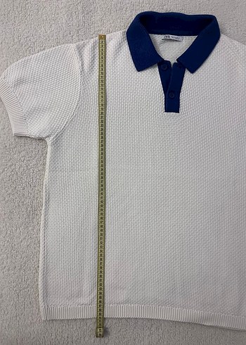 Zara Erkek Beyaz Polo Tişört - Görsel 6