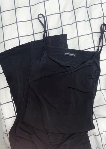 Siyah Straplez Uzun Kadın Elbise - Görsel 2