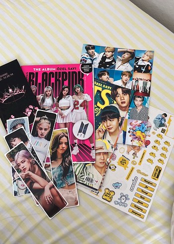 K-pop Dergi ve Çıkartma Seti hepsi eksiksiz var ben de ekledim