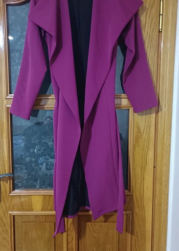 Fuşya pembesi kadın trenc - Görsel 2