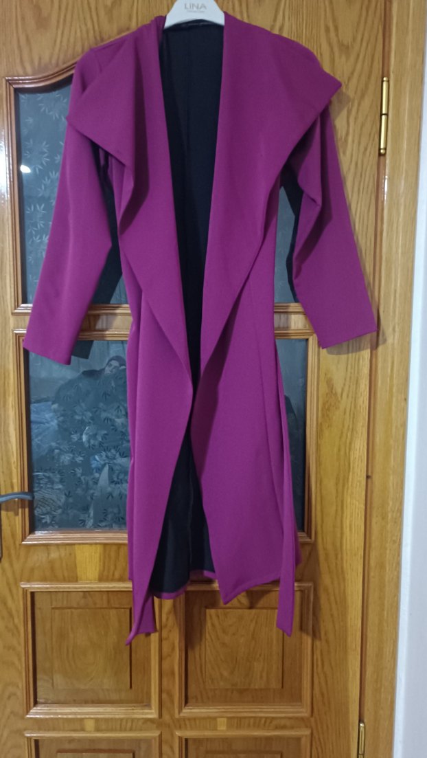 Fuşya pembesi kadın trenc - Görsel 2