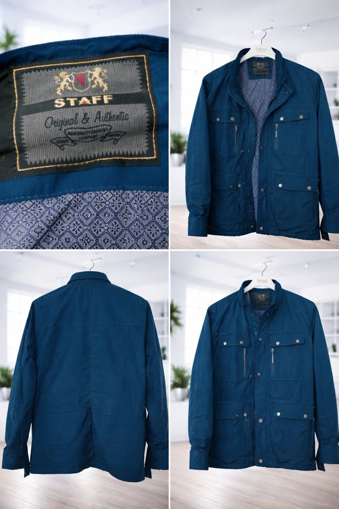 Düğmeli Erkek Lacivert Sokak Stili Ceket - Görsel 5