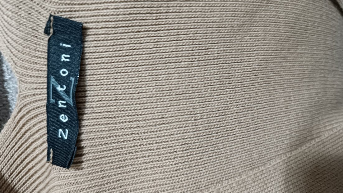 V Yaka Bej Rahat Kesim Triko Elbise - Görsel 3