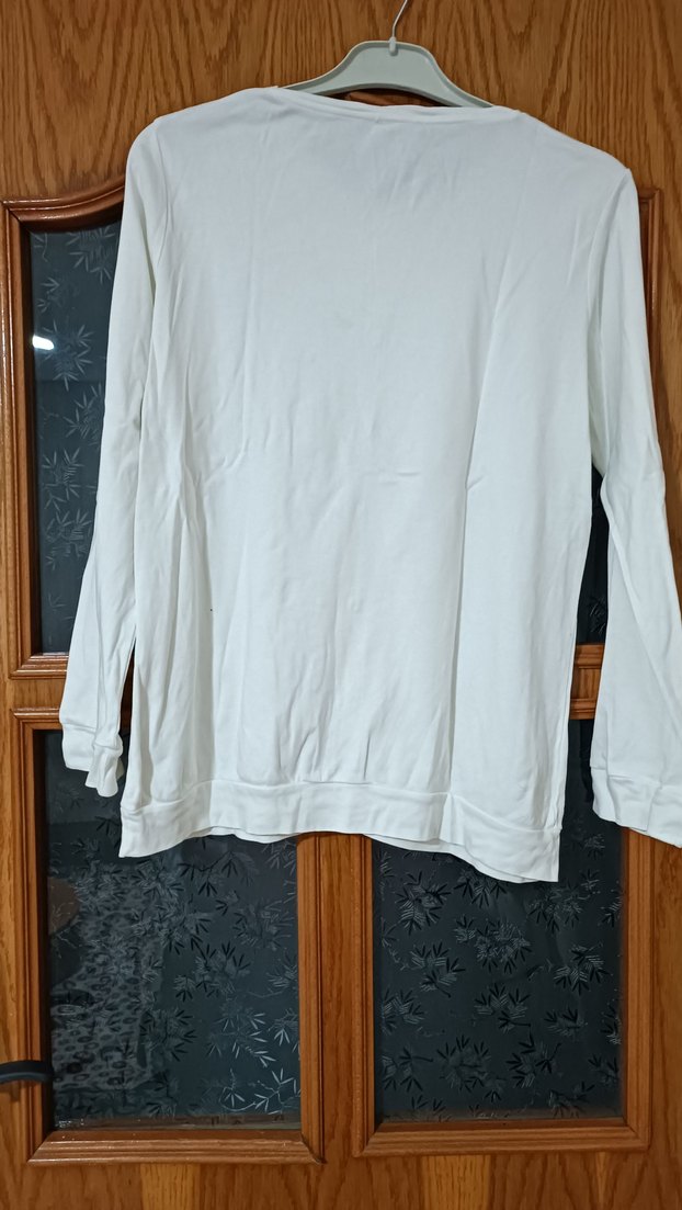 Beyaz Düz kadın gömlek - Görsel 2