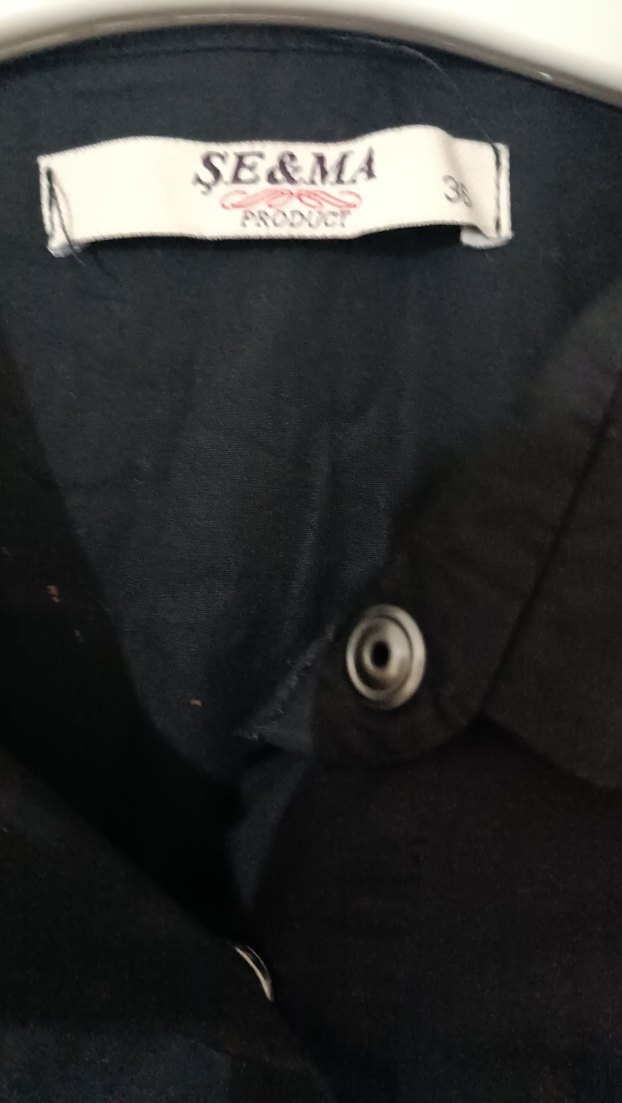 Uzun Siyah Batik Desenli Hamile Tuniği - Görsel 4