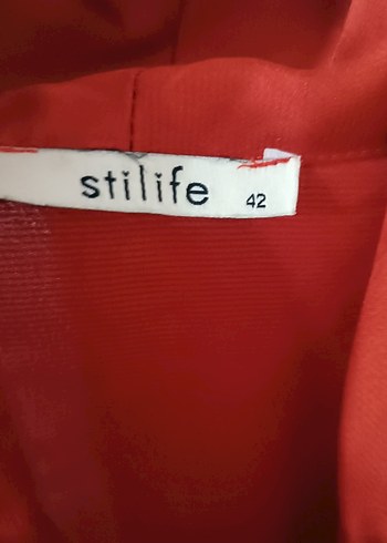 Uzun Kahverengi V Yakalı Salaş Elbise - Görsel 3