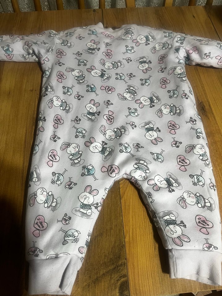 Fermuarlı Baskılı Bebek Tulumu - Görsel 3