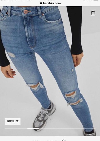 Bershka Yırtık Detaylı Skinny Jean - Görsel 2