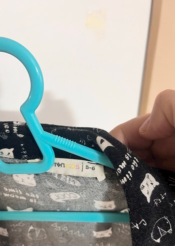 Uzun Kollu Gri Baskılı Kedi desenli gömlek - Görsel 3