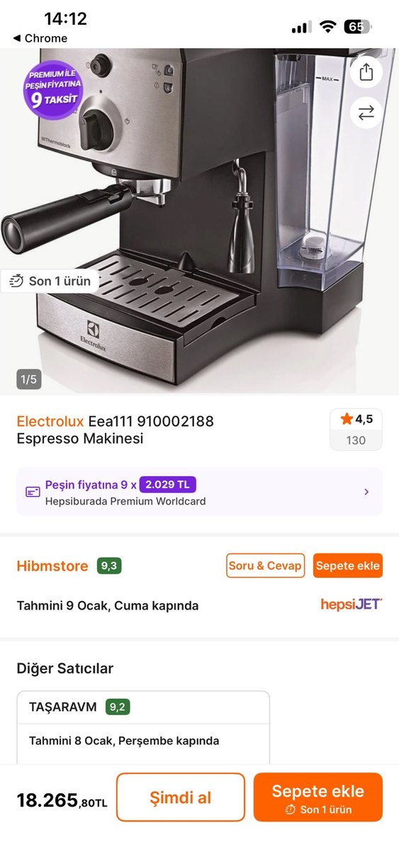 Electrolux Kahve Makinesi, Gri ve Kahverengi - Görsel 2