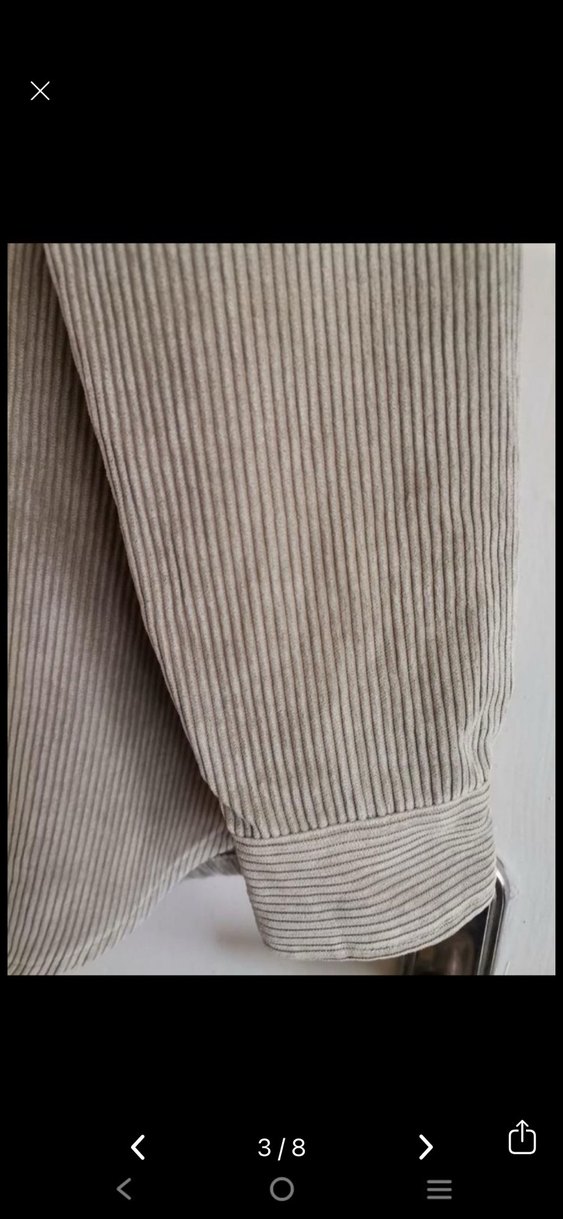 Bej Kadın Kadife Uzun Kollu Gömlek - Görsel 3