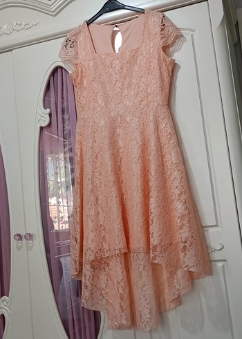 Siyah Uzun Omuz Detaylı Abiye Elbise - Görsel 8