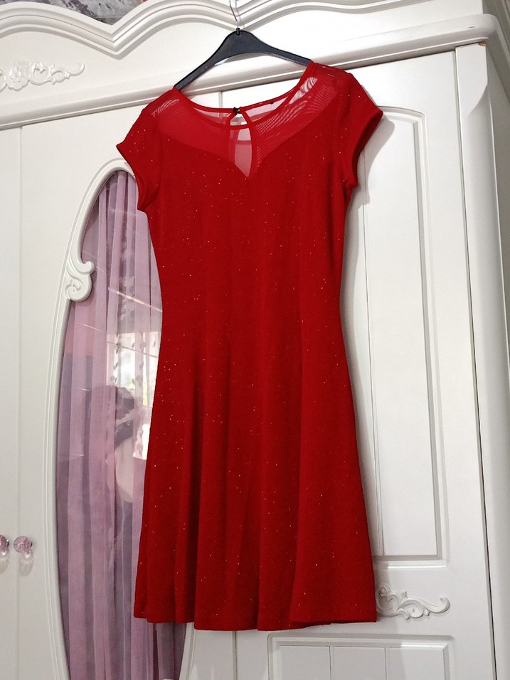 Siyah Uzun Omuz Detaylı Abiye Elbise - Görsel 5