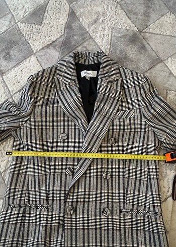 İpekyol Gri Kareli Kadın Blazer - Görsel 4