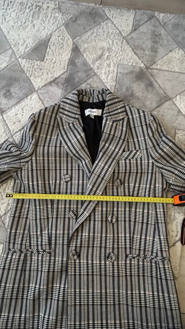 İpekyol Gri Kareli Kadın Blazer - Görsel 4