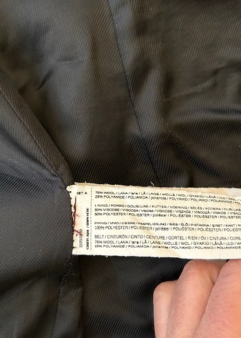 Mango Bordo Midi Kemerli Kadın Kaban - Görsel 4