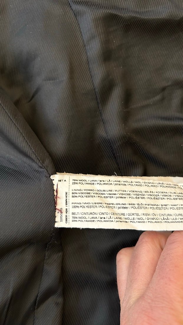 Mango Bordo Midi Kemerli Kadın Kaban - Görsel 4