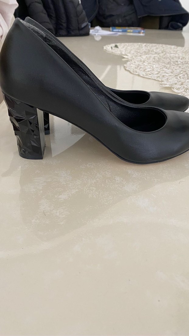 Siyah Yüksek Topuklu Kadın Ayakkabı - Görsel 4