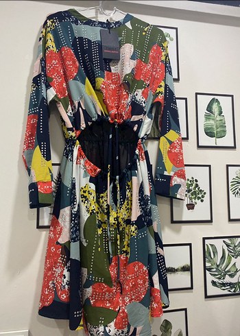 s Beden Uzun Desenli Bohem Kadın Kimono