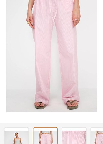 Pembe Rahat Kesim Kadın pantalon