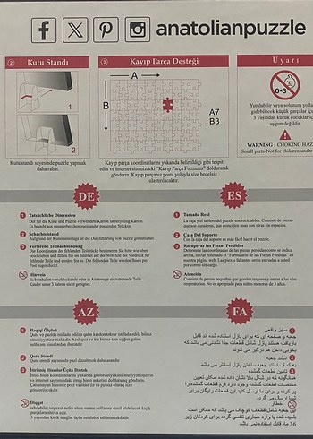 Anatolian 3000 Parça Puzzle Yapboz - Görsel 2