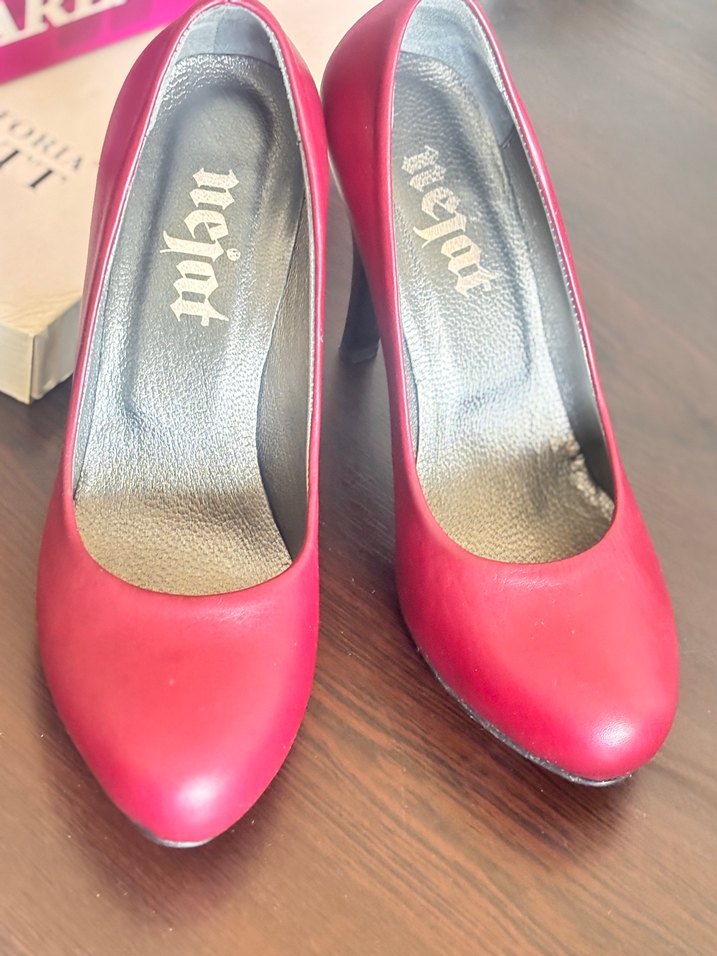 Bordo platform ayakkabı - Görsel 3