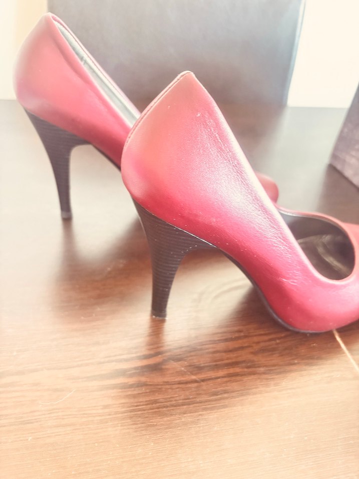 Bordo platform ayakkabı - Görsel 2