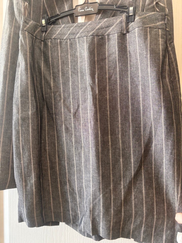 Çizgili Gri Kadın Ofis Takımı - Görsel 5