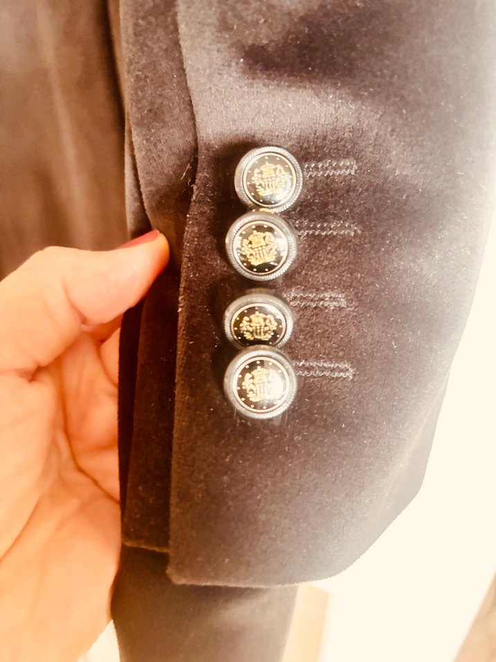 Düğmeli Siyah Süet Erkek Ceket - Görsel 5