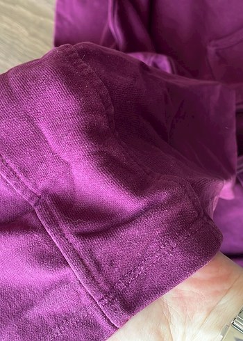 12-13 Yaş Beden mor Renk Mor Fermuarlı kapşonlu sweatshirt