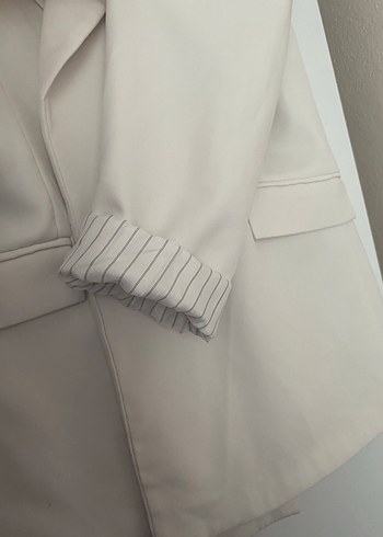 Beyaz Kadın  Blazer Ceket - Görsel 2