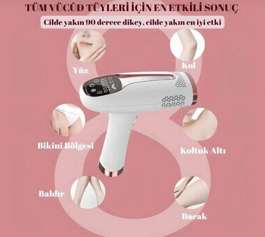 Beyaz IPL Lazer Epilasyon Cihazı - Görsel 3