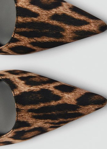 37 Beden Leopar Desenli Kürklü Bej Stiletto
