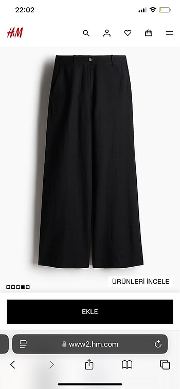 l Beden siyah Renk H&M palazzo