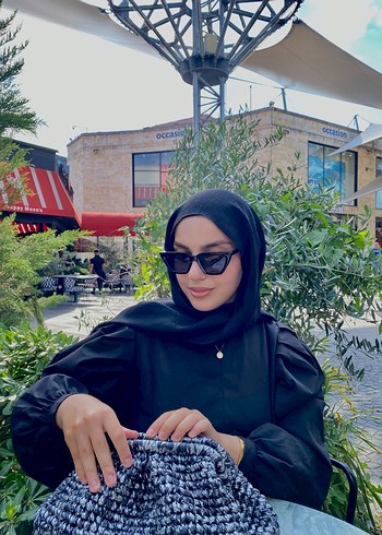 Gri Örgü Kadın Portföy Çanta - Görsel 5