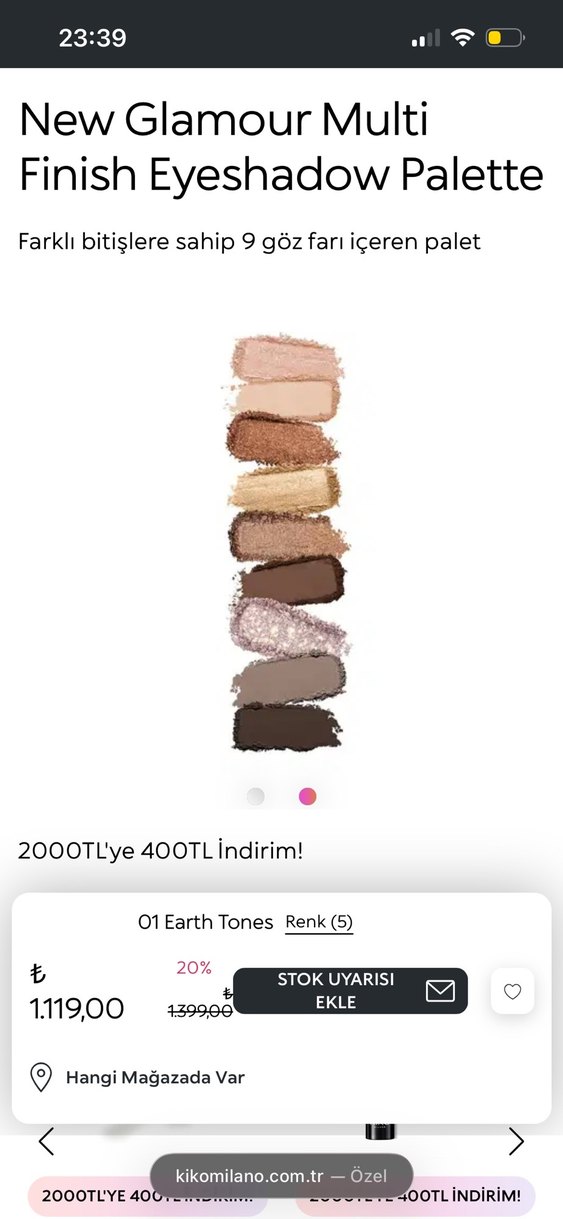 Kiko 01 Earth Tones 9'lu Göz Farı Paleti - Görsel 2