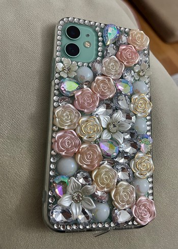 11 kılıf Çiçekli ve Payetli Çok Renkli Telefon Kılıfı - Görsel 3
