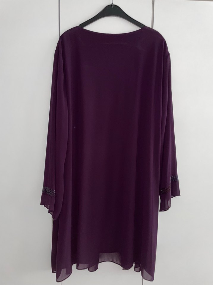 Mor Uzun Kollu Salaş Kadın bluz - Görsel 2