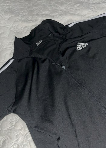 Siyah Adidas Fermuarlı Sweatshirt - Görsel 5