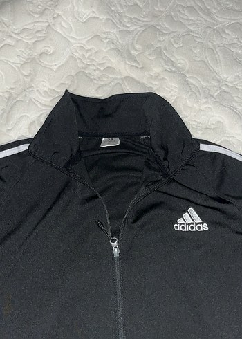 Siyah Adidas Fermuarlı Sweatshirt - Görsel 2