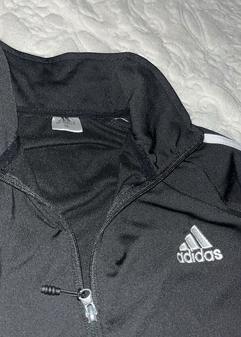 Siyah Adidas Fermuarlı Sweatshirt - Görsel 3