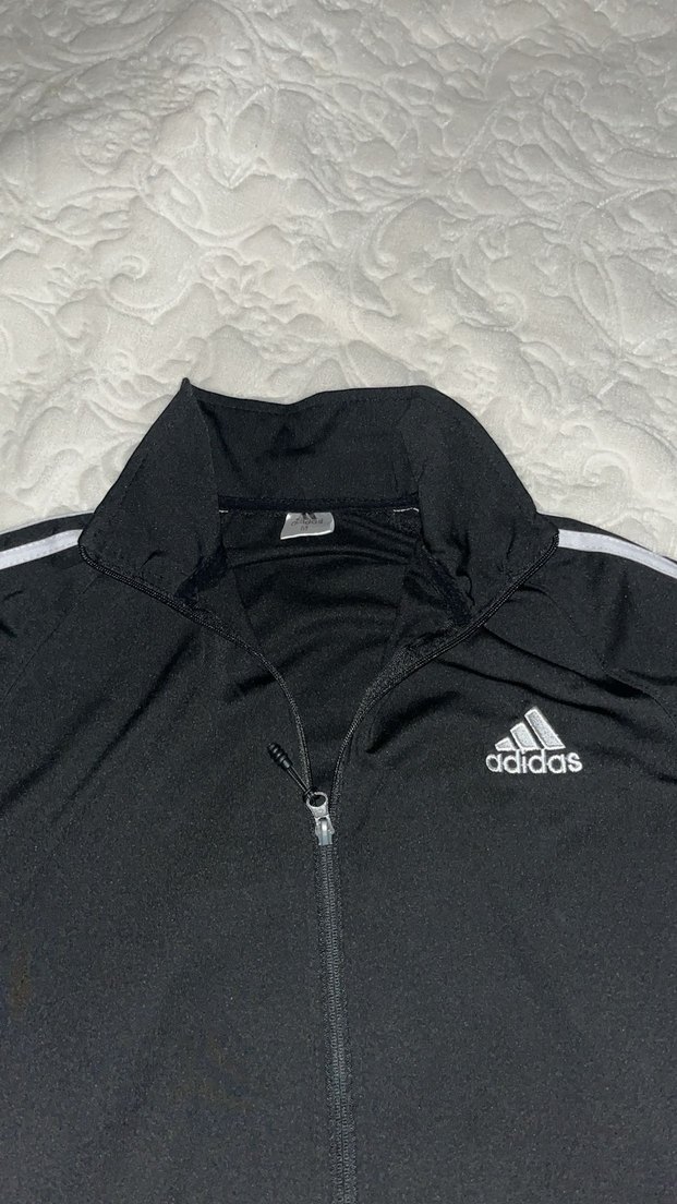 Siyah Adidas Fermuarlı Sweatshirt - Görsel 2